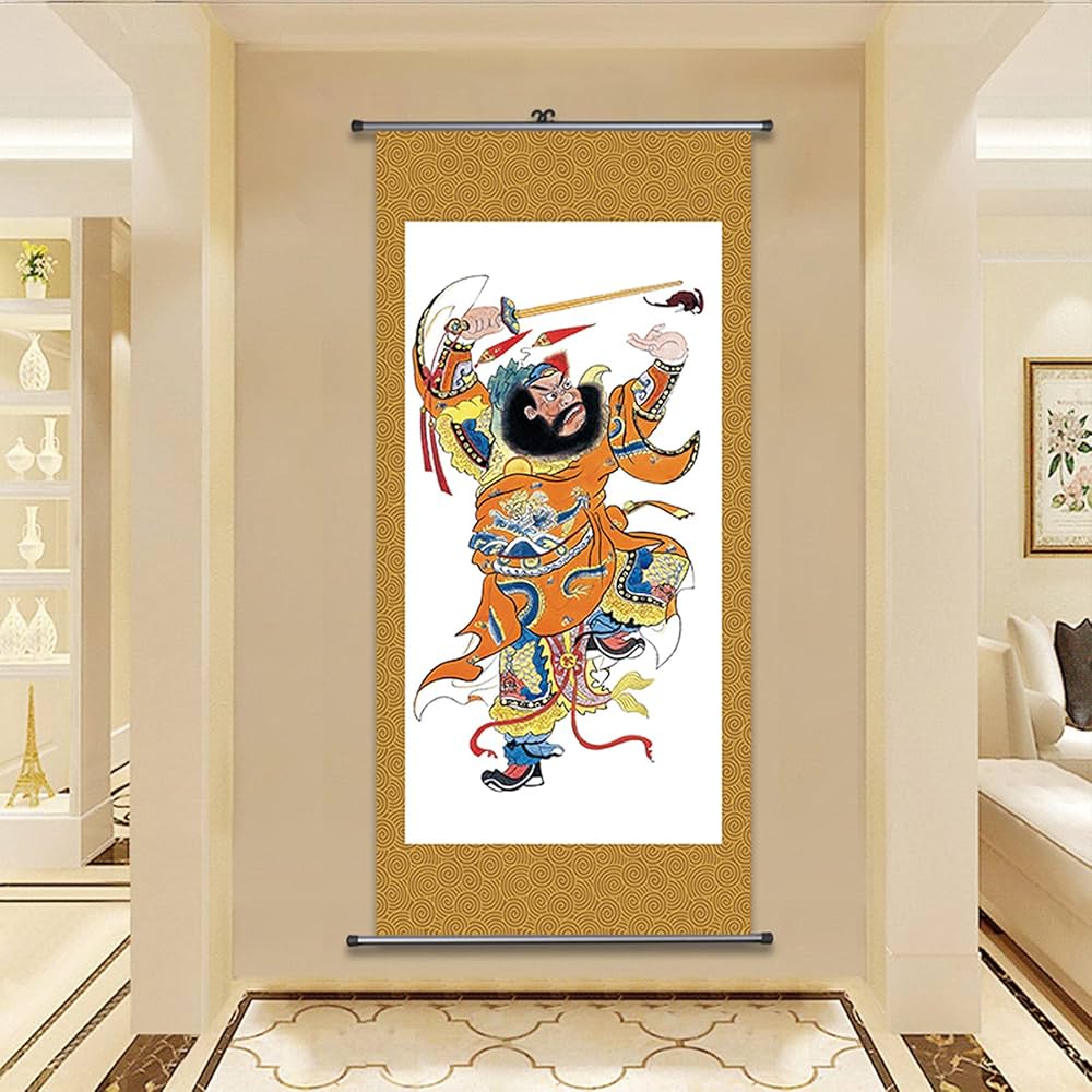 Amazon.co.jp: 端午の節句画掛軸-鍾馗/鍾馗様 天師鍾馗 人物画